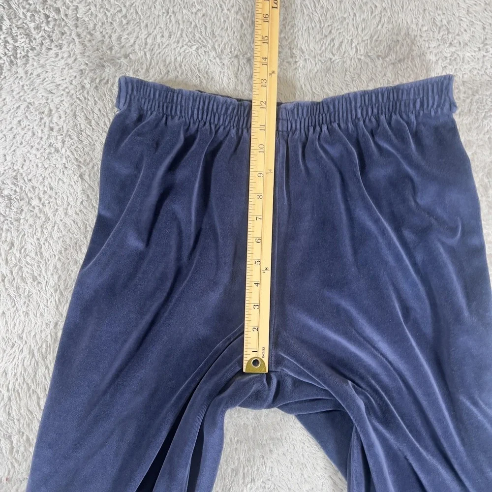 Vintage Nike Team Sports Velour Tearaway Track Pants Mens L Navy Blue Side Zip